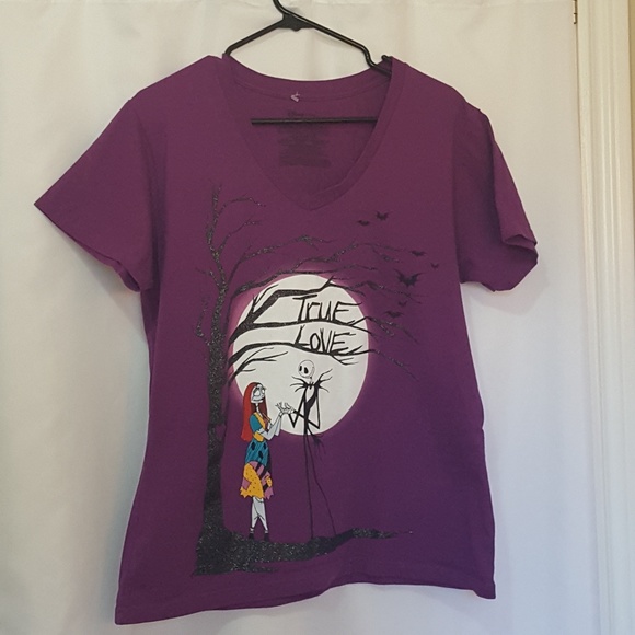 Disney Nightmare Before Christmas T-shirt Purple - Picture 1 of 4
